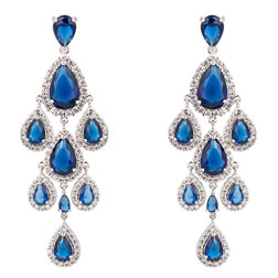 Sapphire and Diamond Earrings